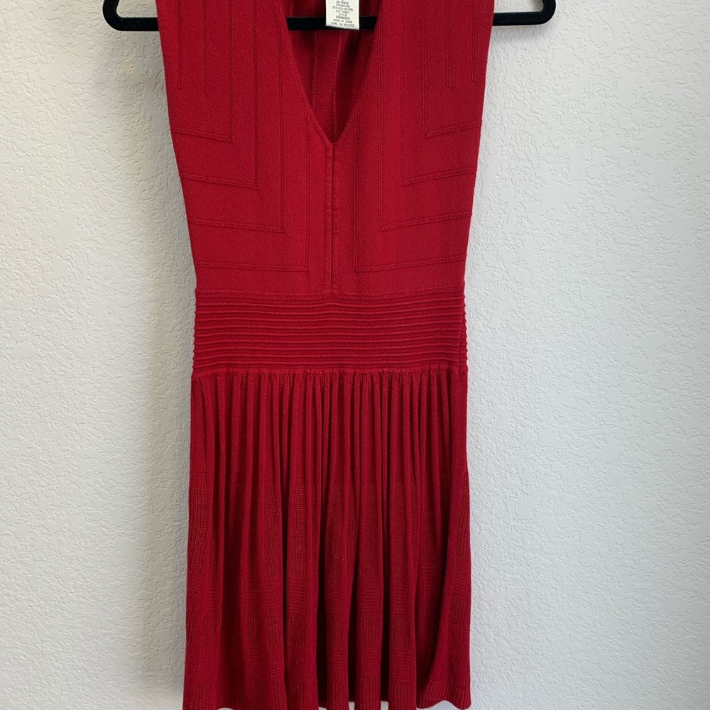 Max Studio Red Knitted Dress